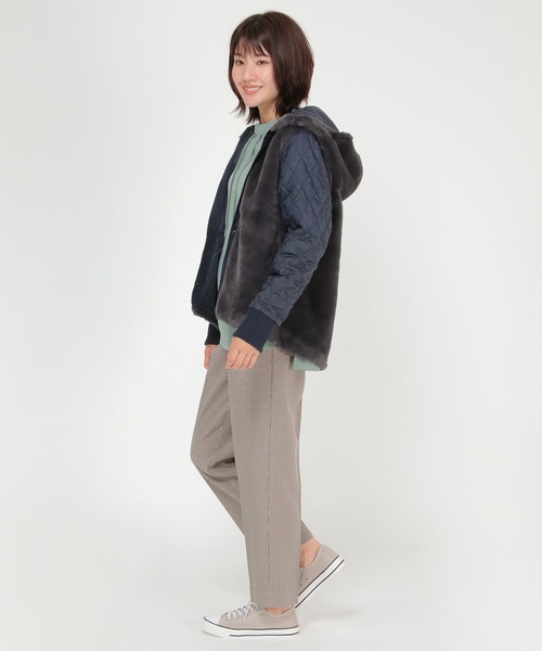 「ikka」 マウンテンパーカー L ダークネイビー レディース_画像7