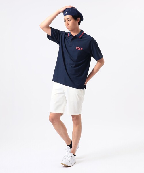 BEAMS GOLF（ビームス ゴルフ） uvカット ポロシャツ 半袖 ORANGE