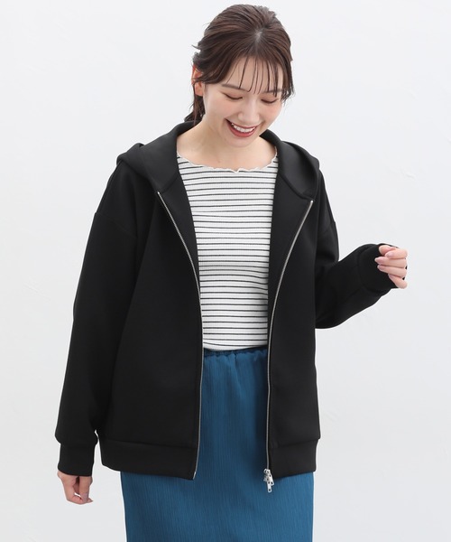 「Honeys」 「GLACIER」ジップアップパーカー M オリーブ レディース_画像4