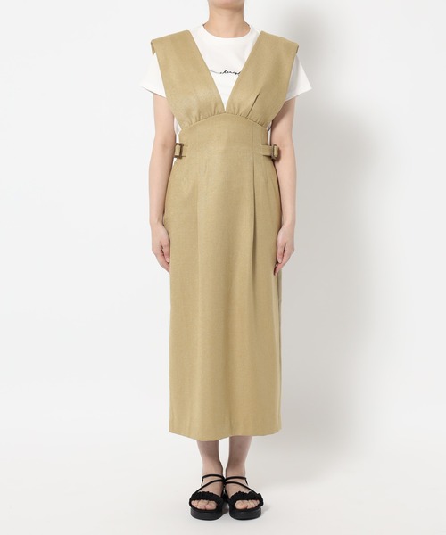 「mysty woman」 サロペットスカート FREE グレー レディース_画像7