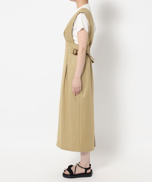 「mysty woman」 サロペットスカート FREE グレー レディース_画像8