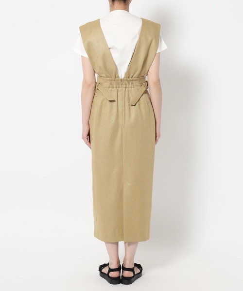 「mysty woman」 サロペットスカート FREE グレー レディース_画像9