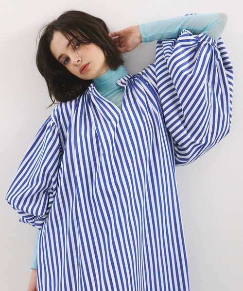 「PERNA」 長袖ワンピース MEDIUM ブラウン レディースの画像