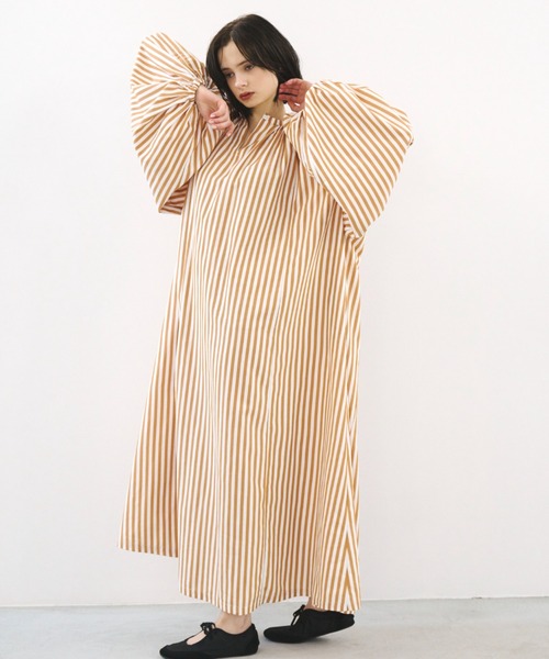 「PERNA」 長袖ワンピース MEDIUM ブラウン レディースの画像