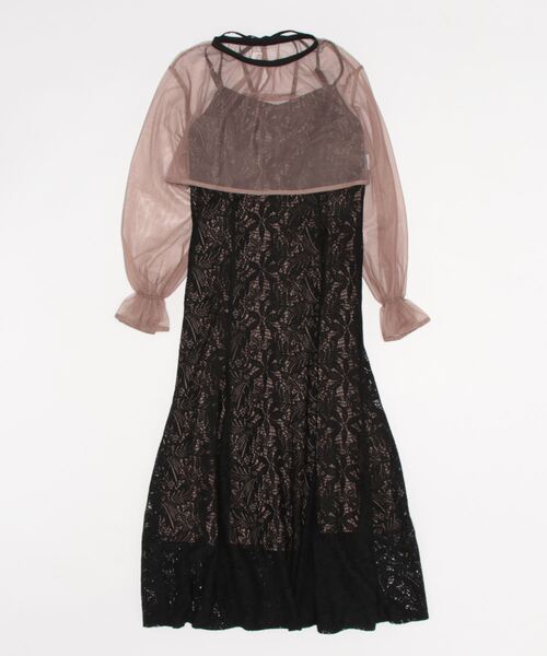 「PREFERIR」 コンビワンピース MEDIUM ブラック レディース_画像6