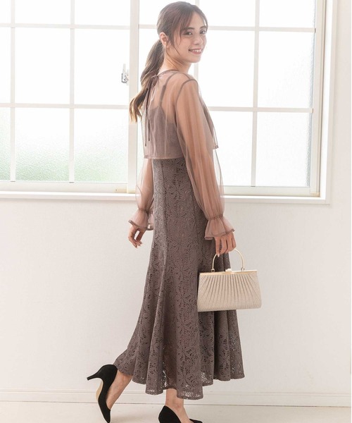 「PREFERIR」 コンビワンピース MEDIUM ブラック レディース_画像7