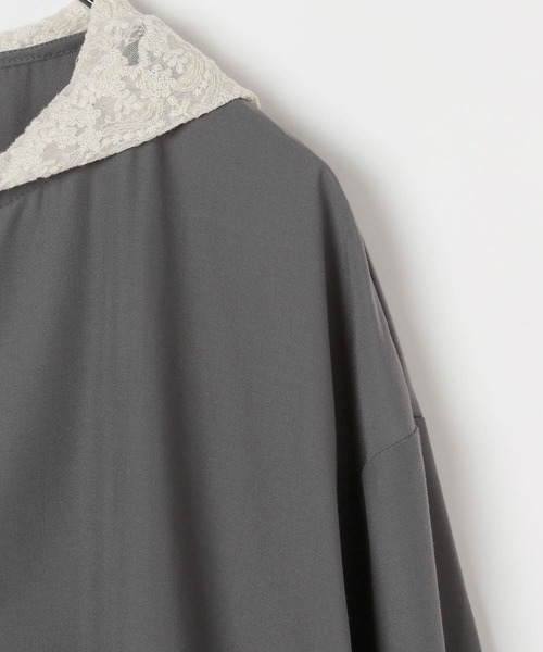 ENFOLD ライトビーバーギャザーブルゾン 38サイズ グレー LEPSIM（レプシィム） ブルゾン アウター レースフーディギャザー