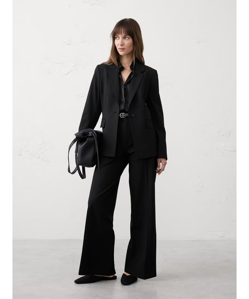 「BANANA REPUBLIC FACTORY STORE」 テーラードジャケット 4 ブラック レディースの画像