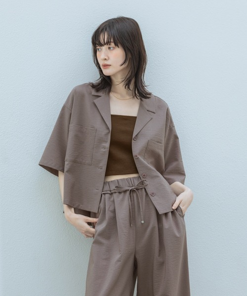 clore+ レディワークシャツ LAKOLE（ラコレ） ブラウス シャツ 「多機能ウェア」ハーフスリーブ