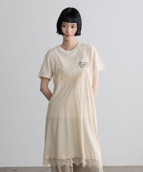 ワンピース ビンテージレースミニワンピース 708799の画像