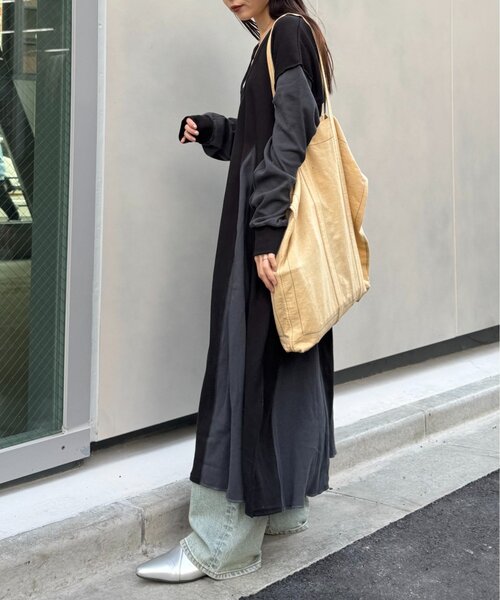 「etsinta」 長袖ワンピース ONE SIZE ブラック レディース_画像4