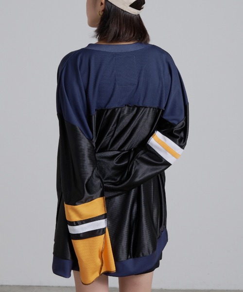 「etsinta」 長袖カットソー ONE SIZE ネイビー レディース_画像4