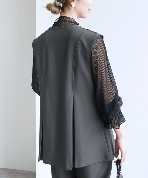 「reca」 パンツスーツ L ネイビー レディース_画像5