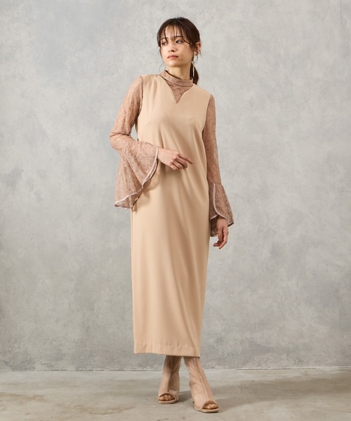 「AIMER」 コンビワンピース LARGE ブラック レディース_画像8