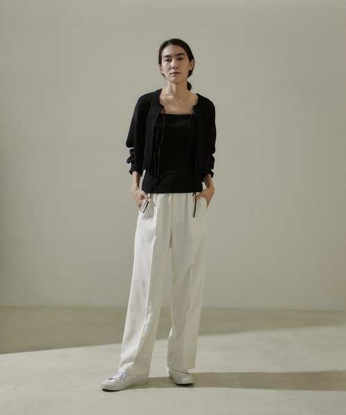 「SALON adam et rope'」 キャミソールニット FREE ブラック レディース_画像7