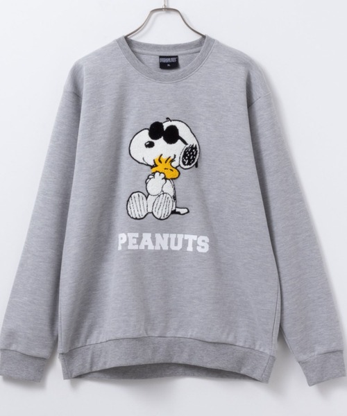 「PEANUTS」 長袖Tシャツ M グリーン メンズ_画像2