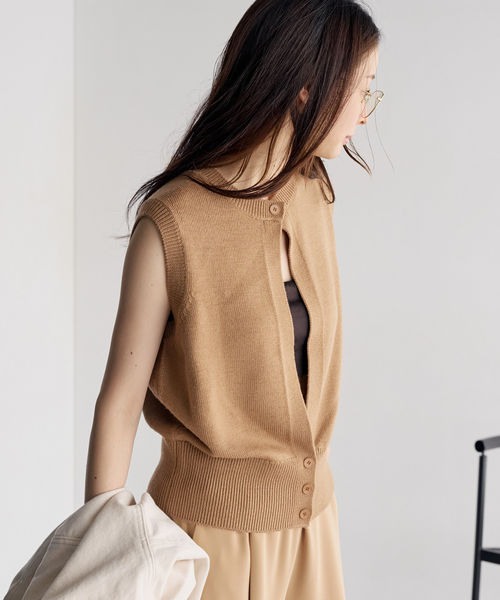 plage（プラージュ） ベスト ジレ 2Way Knit ベスト レディース