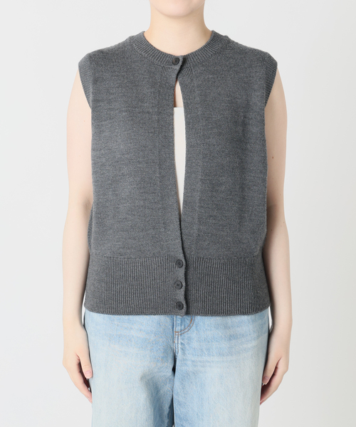 plage（プラージュ） ベスト ジレ 2Way Knit ベスト レディース