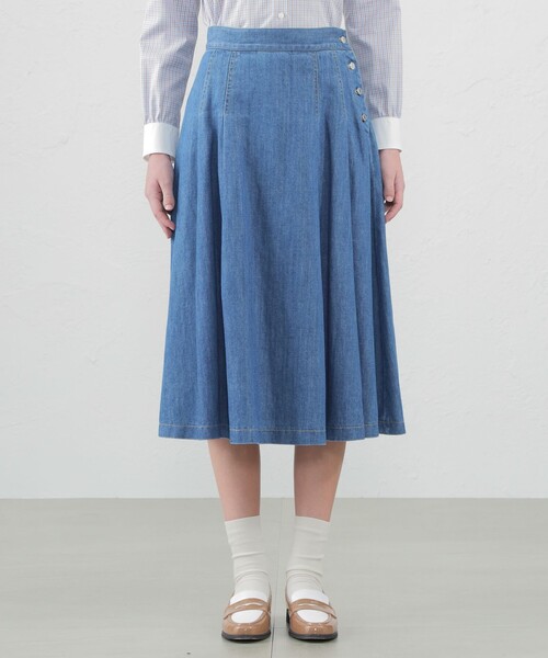 「MACKINTOSH PHILOSOPHY」 デニムスカート 38 ブルー レディース_画像2