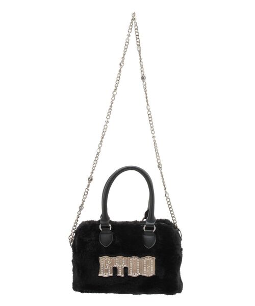 GYDA ノベルティハンドバッグ GYDA（ジェイダ） ハンドバッグ GYDA bijouプレートフェイクファーBAG