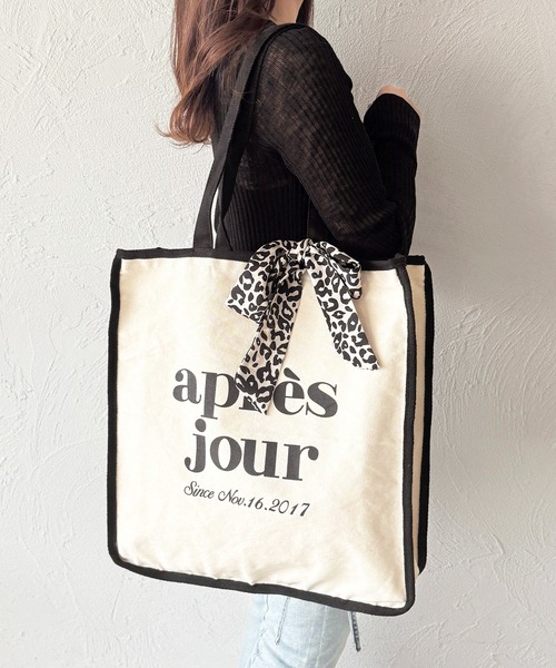apres jour（アプレジュール） トートバッグ スカーフ付きキャンバス