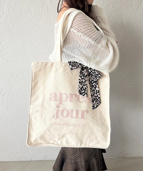 apres jour（アプレジュール） トートバッグ スカーフ付きキャンバス