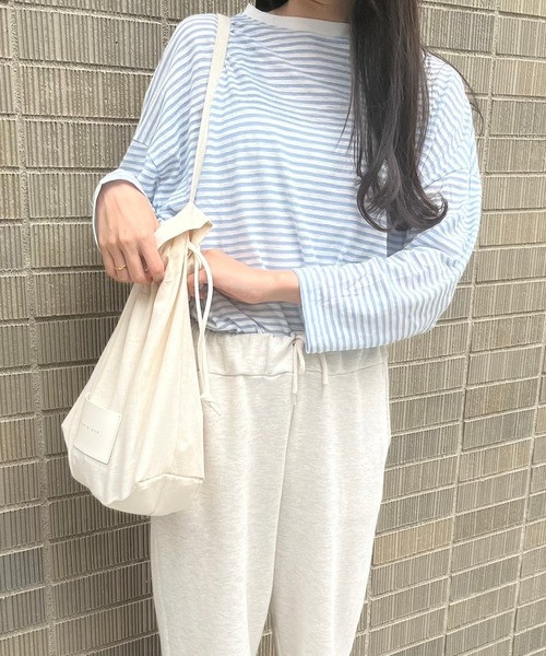 【R'IME】FEMININEボーダーTシャツ5◆ ボーダー半袖Tシャツ（98-41TK09-205）｜コムサイズム（COMME CA ISM