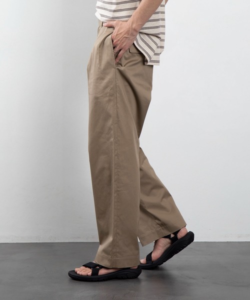 セール】 『3サイズ展開』new basic タックワイドチノパンツ