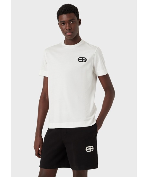 Tシャツ Tシャツ エンポリオ アルマーニ Tシャツ テンセル混紡ジャージー製 R Eacreateロゴ刺繍 Zozotown Paypayモール店 通販 Paypayモール