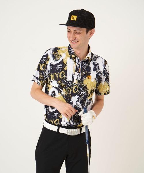 Loudmouth 半袖シャツ Lサイズ メンズ ドットメッシュ 半袖シャツ ブラック | LOUDMOUTH JAPAN