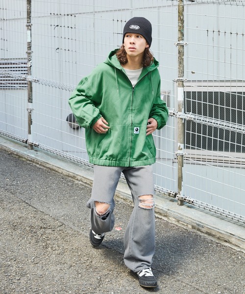 ジーンズ ドレープワイドバギーデニムパンツ ヴィンテージ加工 