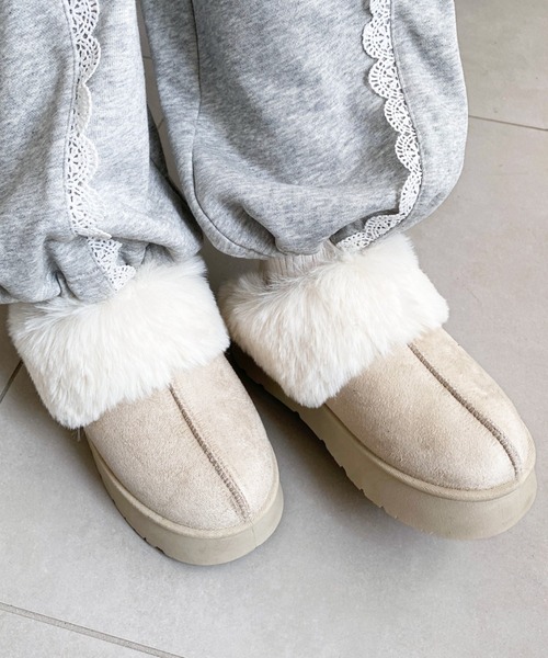 moment+ スリッポン 「累計販売数1万足突破！」フェイクムートン