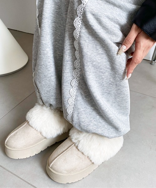 moment+ スリッポン 「累計販売数1万足突破！」フェイクムートン