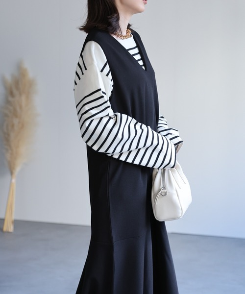 sakishimatokyo ワンピース 「前後2WAY」フレア切替ワンピース