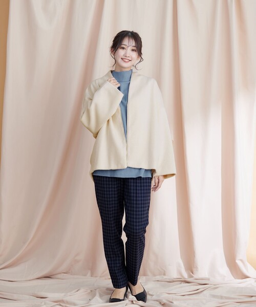 Tiaclasse ニット セーター 「洗える」配色ハイネックニットトップス Tiaclasse ニット セーター 「洗える」配色ハイネックニットトップス