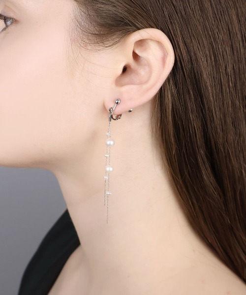 ete パールピアス　ロング　新品未使用　本日限定価格 パール ピアス（ピアス（両耳用））｜ete（エテ）のファッション