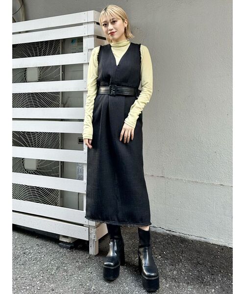 【完売商品】ツイードジャンパーワンピース MURUA ワンピース ツイードジャンパースカート レディース : ZOZOTOWN