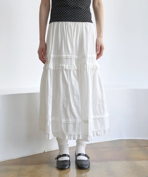 総レース　スカート インポート  SARAH & BRED セレクトショップ UNE MANSION スカート 「 2color ／ 2lengths ショート丈と