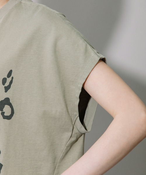 Munich tシャツ 40/2コットンジャージレオパードプリントプル