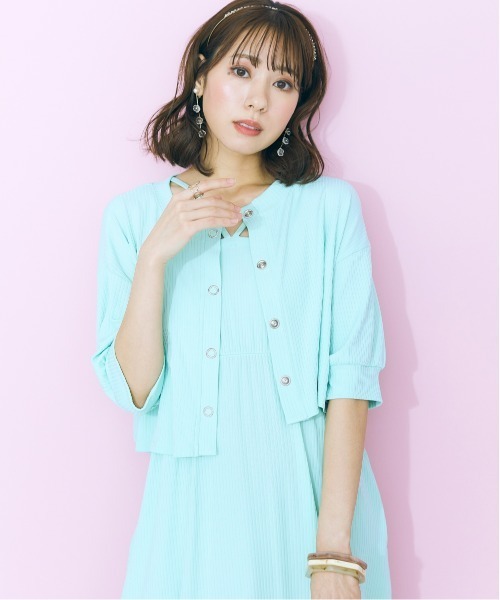 marun ワンピース 「大きいサイズ」 ワンピース＋カーディガン
