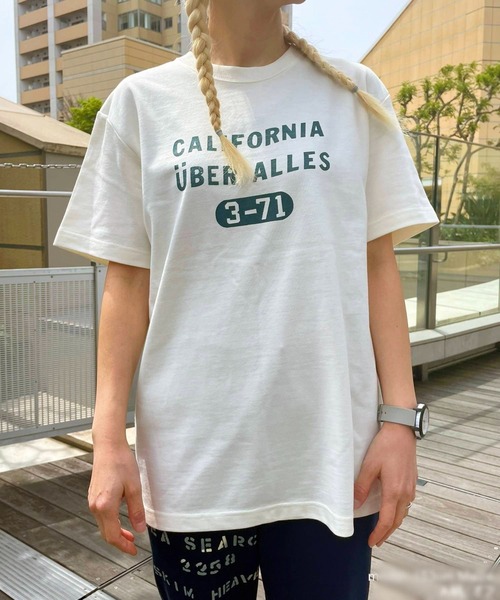 tシャツ 「日本製」グリーンボウル 「GREEN BOWL」Organic CottonT-shirts (A柄 CALIFORNIA） レディース GREEN BOWL tシャツ 「日本製」グリーンボウル 「GREEN BOWL