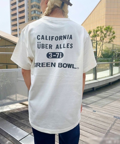 tシャツ 「日本製」グリーンボウル 「GREEN BOWL」Organic CottonT-shirts (A柄 CALIFORNIA） レディース GREEN BOWL tシャツ 「日本製」グリーンボウル 「GREEN BOWL