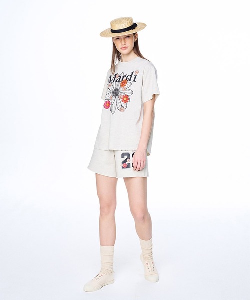tシャツ TSHIRT FLOWERMARDI BLOSSOM レディース メンズ Mardi Mercredi tシャツ TSHIRT FLOWERMARDI BLOSSOM レディース