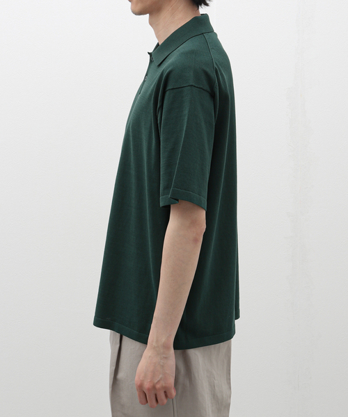 ATON ポロシャツ (エイトン) FRESCA KNIT CREW P0L0 KRAGCM0401