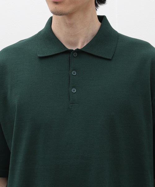 新品4.5割引 ATON エイトン 半袖ポロシャツ 4 size M/L ATON ポロシャツ (エイトン) FRESCA KNIT CREW P0L0 KRAGCM0401