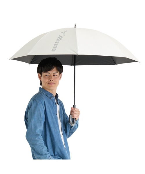 MIZUNO 傘 1級遮光遮熱 ビッグロゴ 長傘 メンズ : ZOZOTOWN