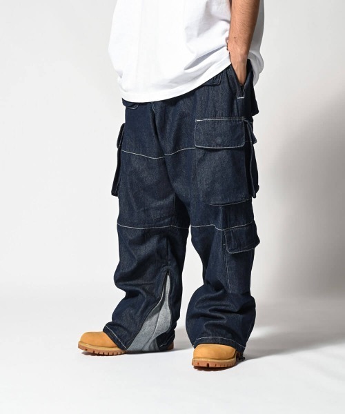 ジーンズ LFYT × LAKH リサイクルデニムカーゴパンツ RECYCLED DENIM 