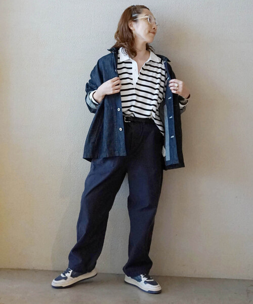 ジャーナルスタンダードラックス | リブボーダームジ ポロプルオーバー JOURNAL STANDARD LUXE（ジャーナルスタンダード ラックス