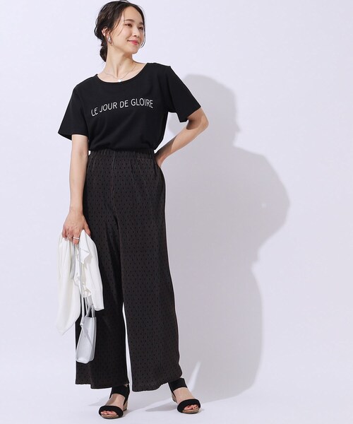 Cutie Blonde 「2点セット」ラメシアーTOPS × ロゴTシャツ