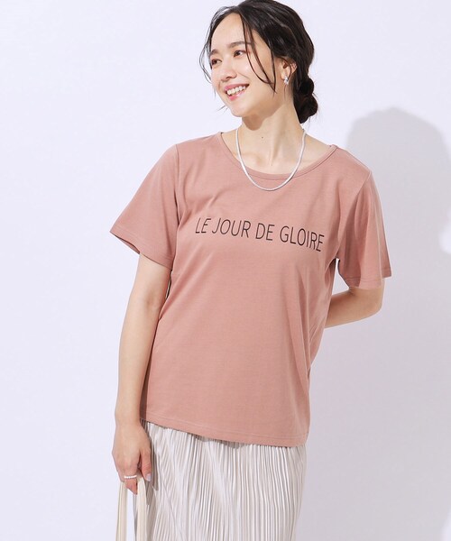 Cutie Blonde 「2点セット」ラメシアーTOPS × ロゴTシャツ